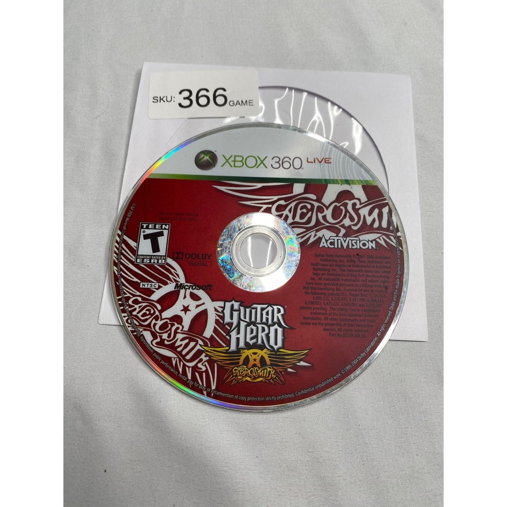 Guitar Hero Aerosmith Microsoft Xbox 360